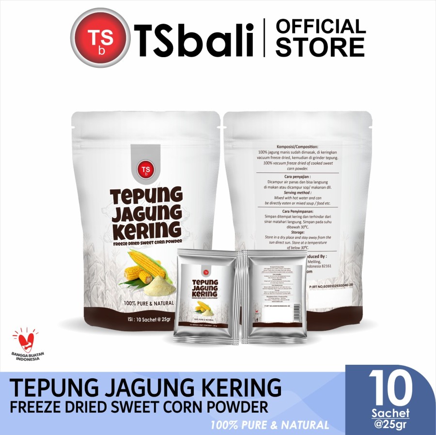 Freeze dried corn powder/tepung pati jagung 100% asli & murni