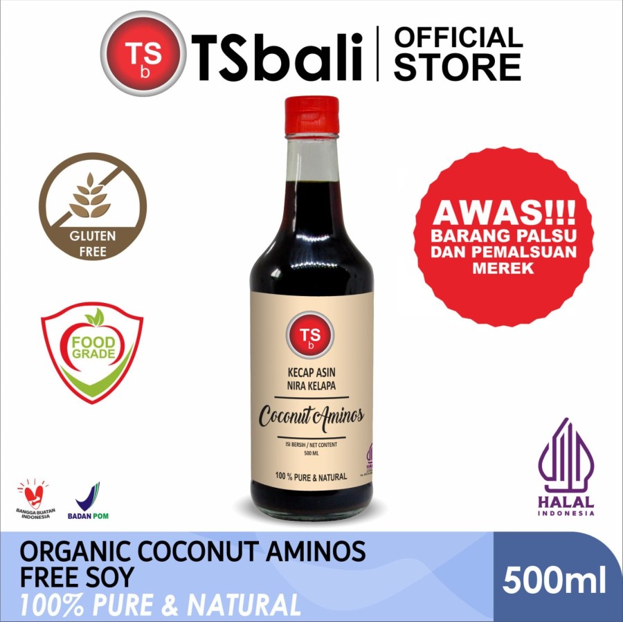 KECAP ASIN NIRA KELAPA TSBali/ Organic Coconut Aminos Soy Free 500 ML