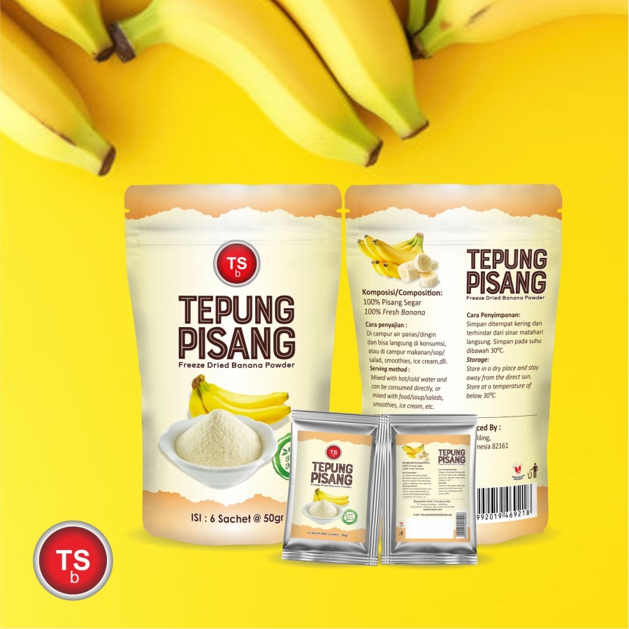 TSb Freeze Dried Banana Powder Pure/Bubuk Pisang 100% Asli 6s @50gr - Image 4