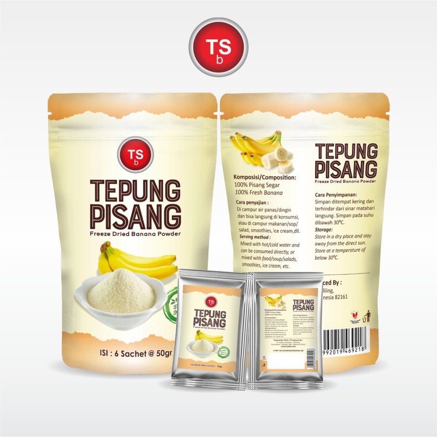 TSb Freeze Dried Banana Powder Pure/Bubuk Pisang 100% Asli 6s @50gr - Image 3