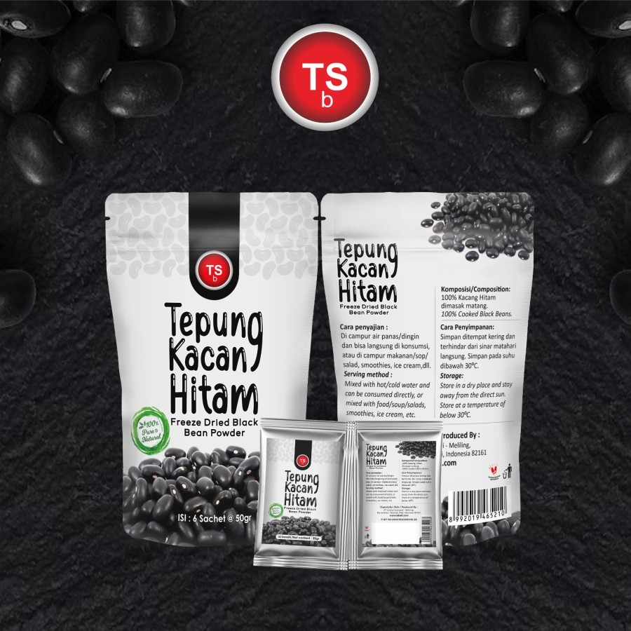 TSb Freeze Dried Black Beans Powder Pure/Bubuk Kacang Hitam 6s @50 gr - Image 4