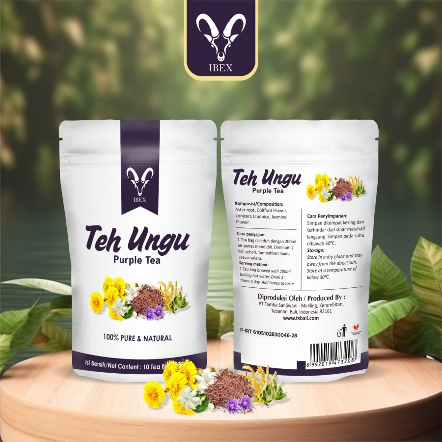 IBEX Teh Ungu - Purple Tea - Teh Herbal - 100% Pure | 10 tea bags @5gr - Image 2