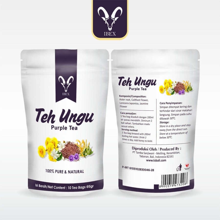 IBEX Teh Ungu - Purple Tea - Teh Herbal - 100% Pure | 10 tea bags @5gr - Image 4