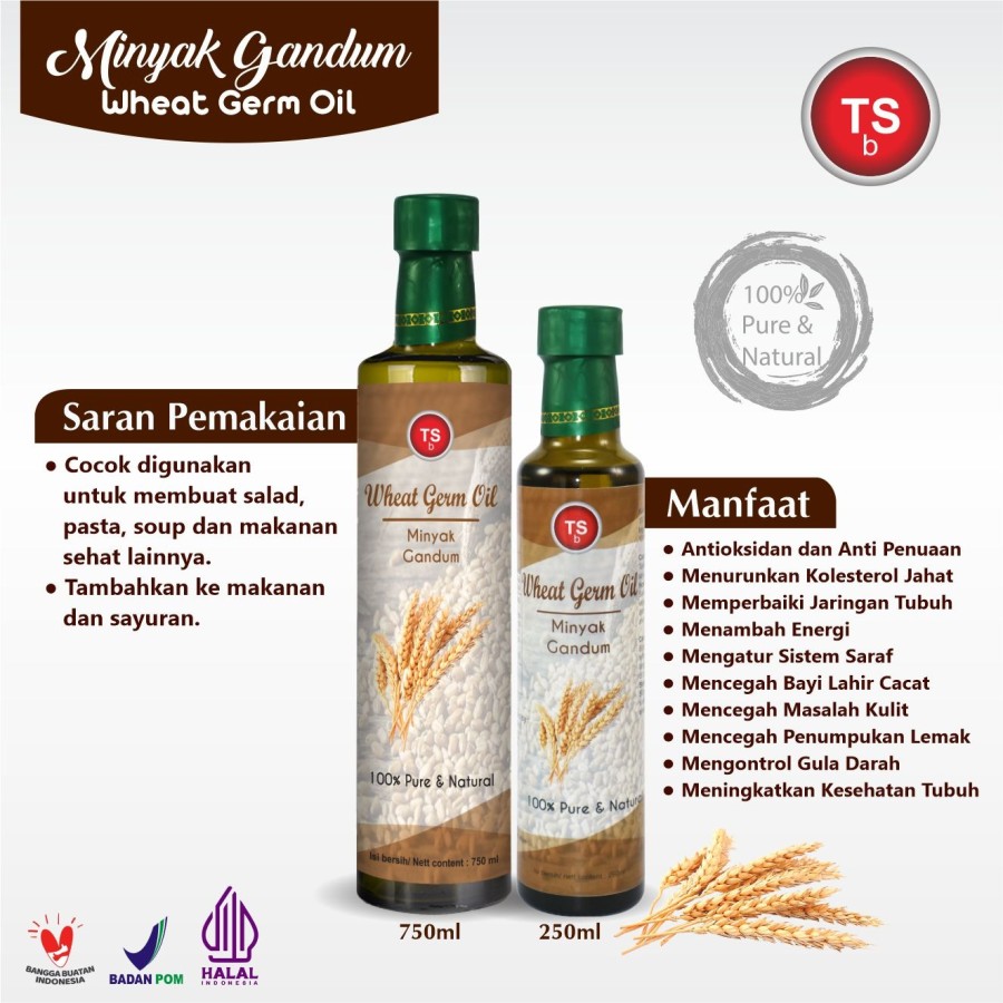 Wheat Germ Oil Minyak Gandum TSBali 100% Murni & Alami 750 ml - Image 2