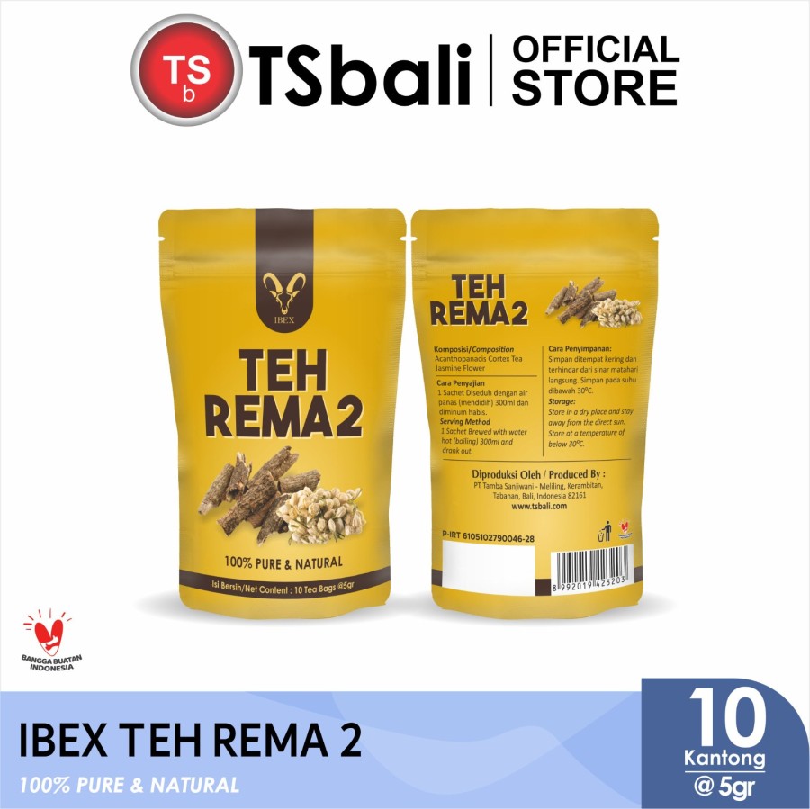 IBEX Teh Rema2 - Teh 100% Alami & Natural isi 10 tea bags @5gr