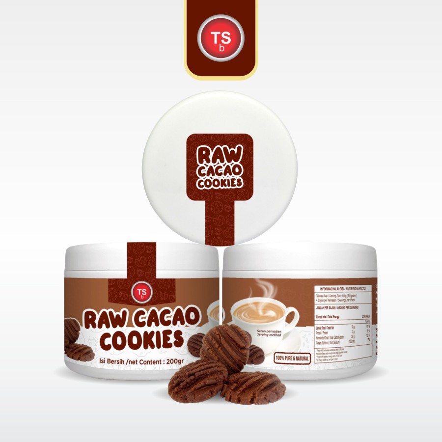 TSb Raw Cacao Cookies Chocolate Premium - Homemade - Kue Kering - 200g - Image 3