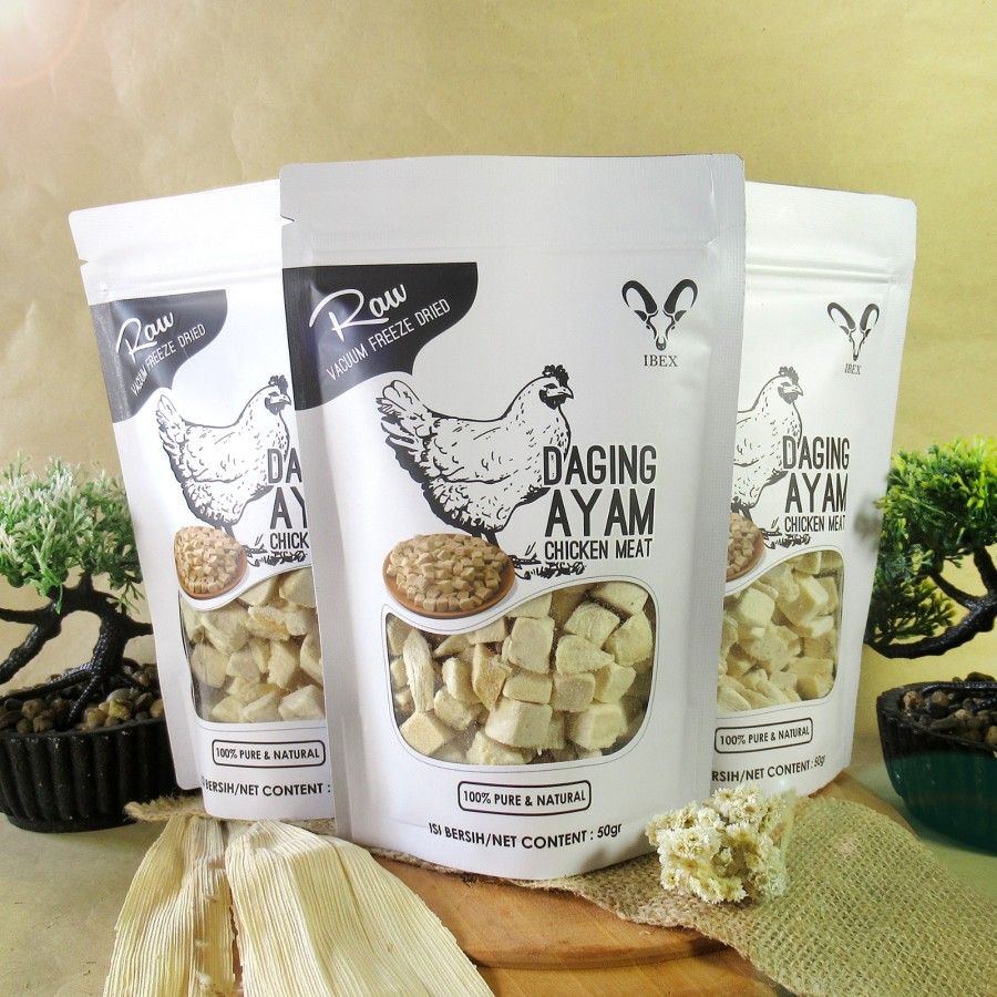 IBEX Freeze Dried Chicken Meat Makanan/Snack Hewan/Dry Dog Cat Food 50g - Image 2