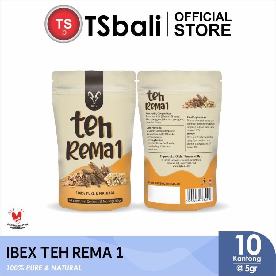 IBEX Teh Rema1 - Teh 100% Alami & Natural isi 10 tea bags @5gr