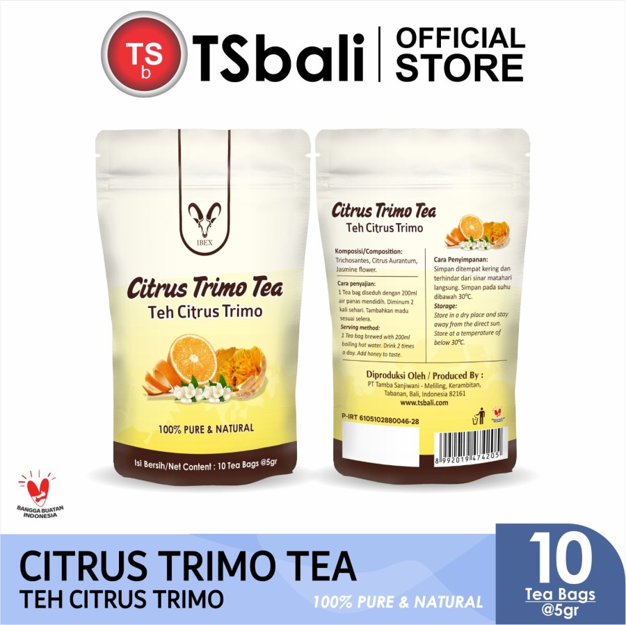 IBEX Citrus Trimo Tea - Teh Herbal 100% Pure&Natural - 10 teabags @5gr