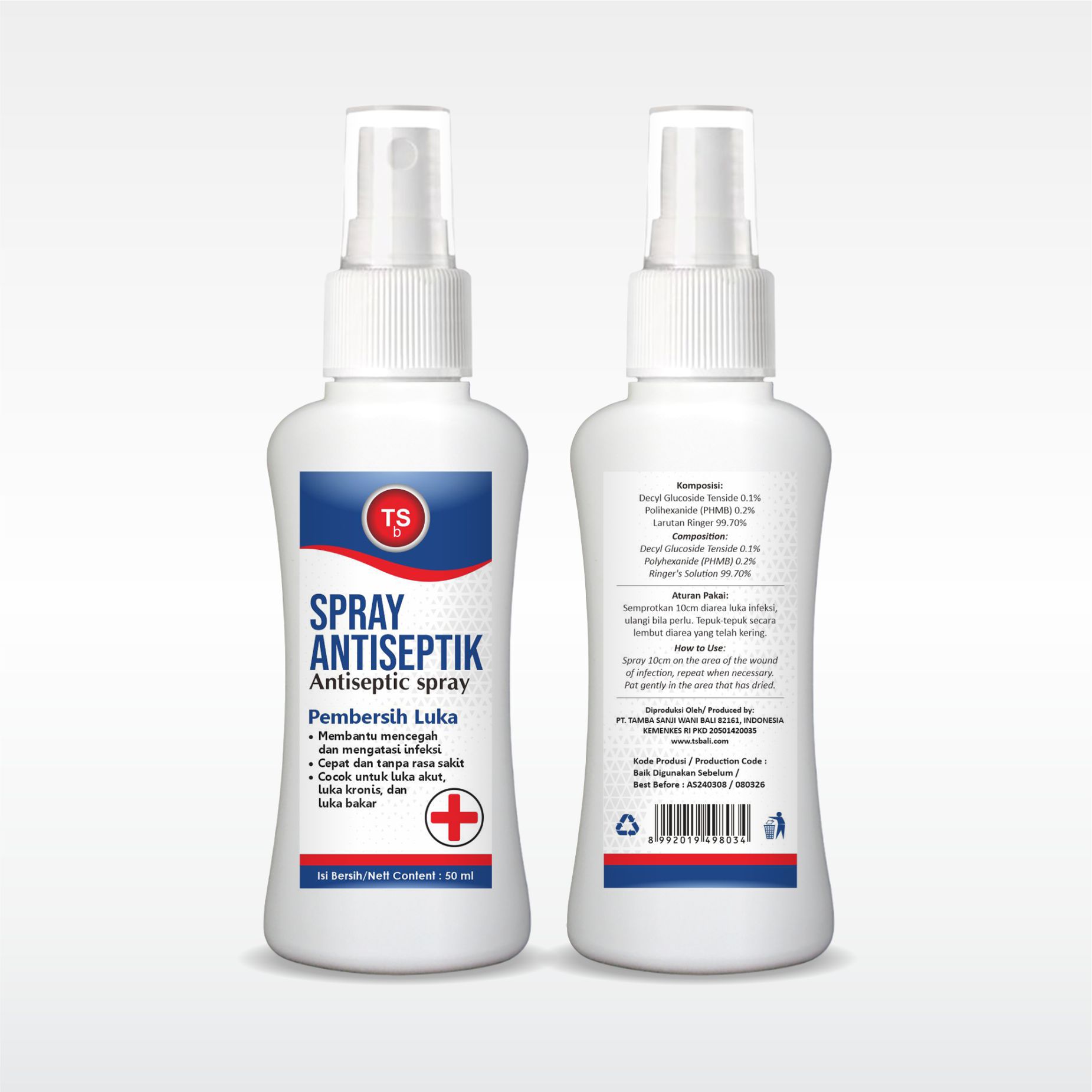 TSb Spray Antiseptic 50ml - Pembersih Luka Tanpa Rasa Perih - Image 3