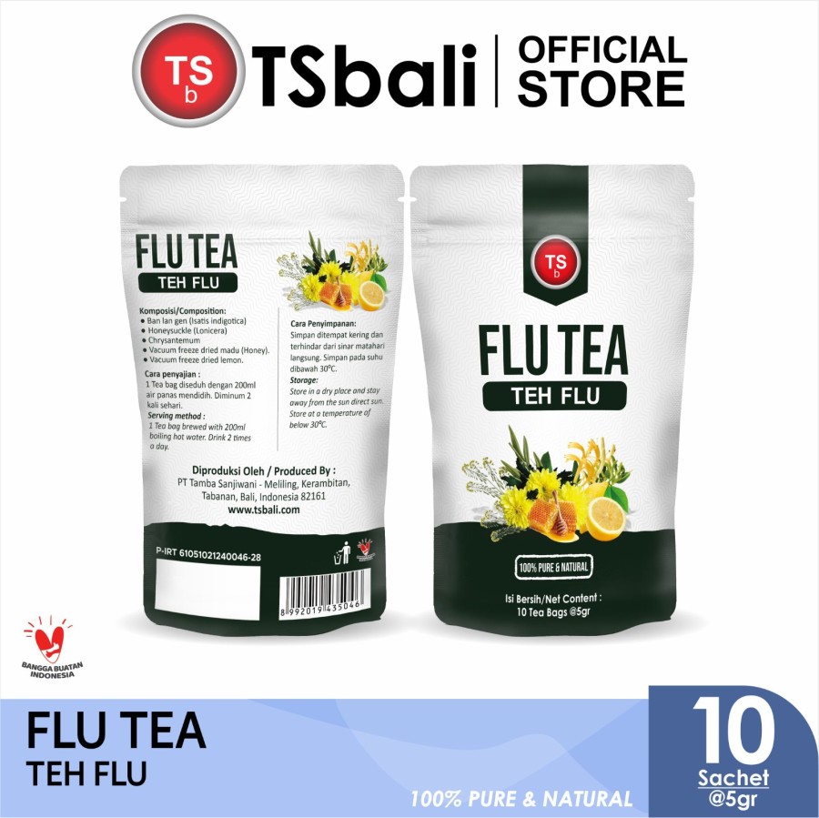 TSb Flu Tea - Teh Flu - 100% Pure & Natural- Teh Herbal - 10sct @5gr