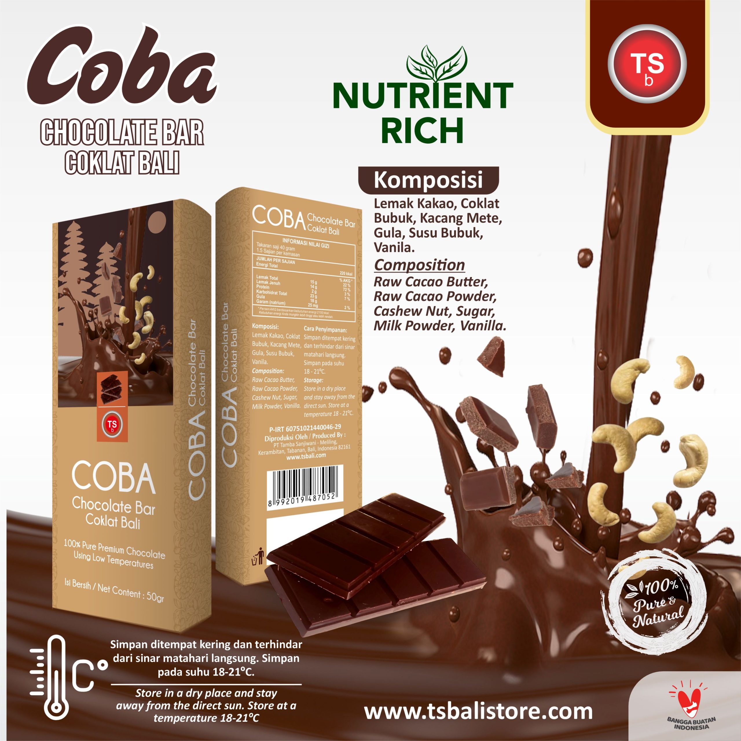 COBA Chocolate Bar - Coklat bali - Image 2