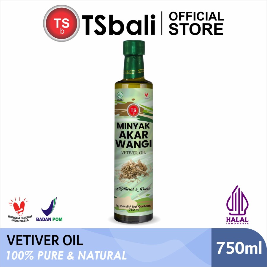 TSb Vetiver Essential Oil Diffuser Humidifier | Minyak Akar Wangi Esensial | Air Purifier Aromatherapy Oil EO 750ml